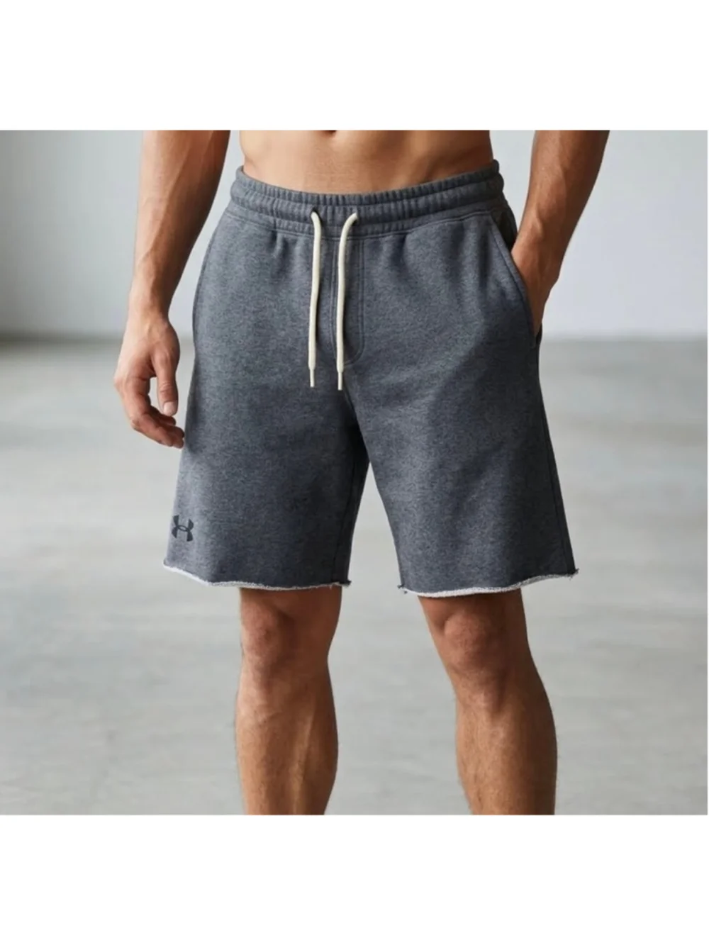 Under Armour Men's Rival Terry Shorts Gray Sweatshorts Gym Workout Active M
